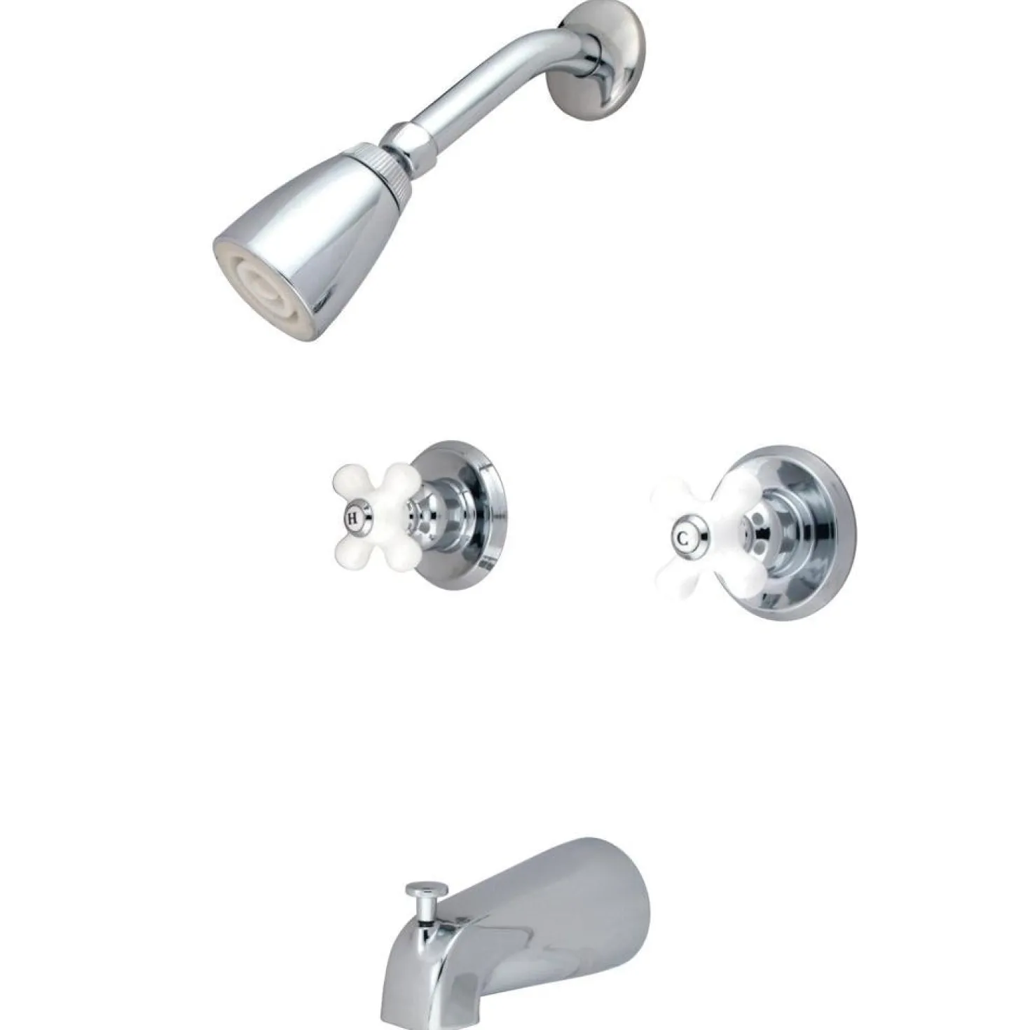 Kingston Brass Magellan Solid Brass Two Handle Tub and Shower Faucet