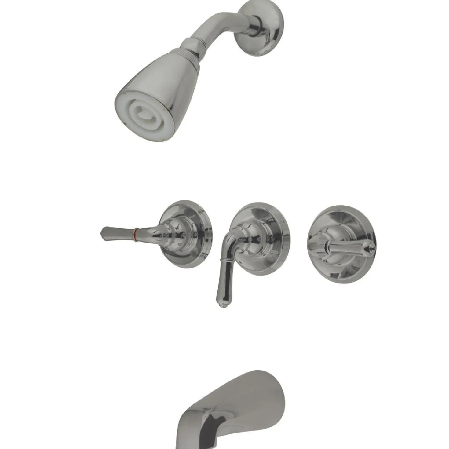 Kingston Brass Magellan Solid Brass Three Handle Tub and Shower Faucet
