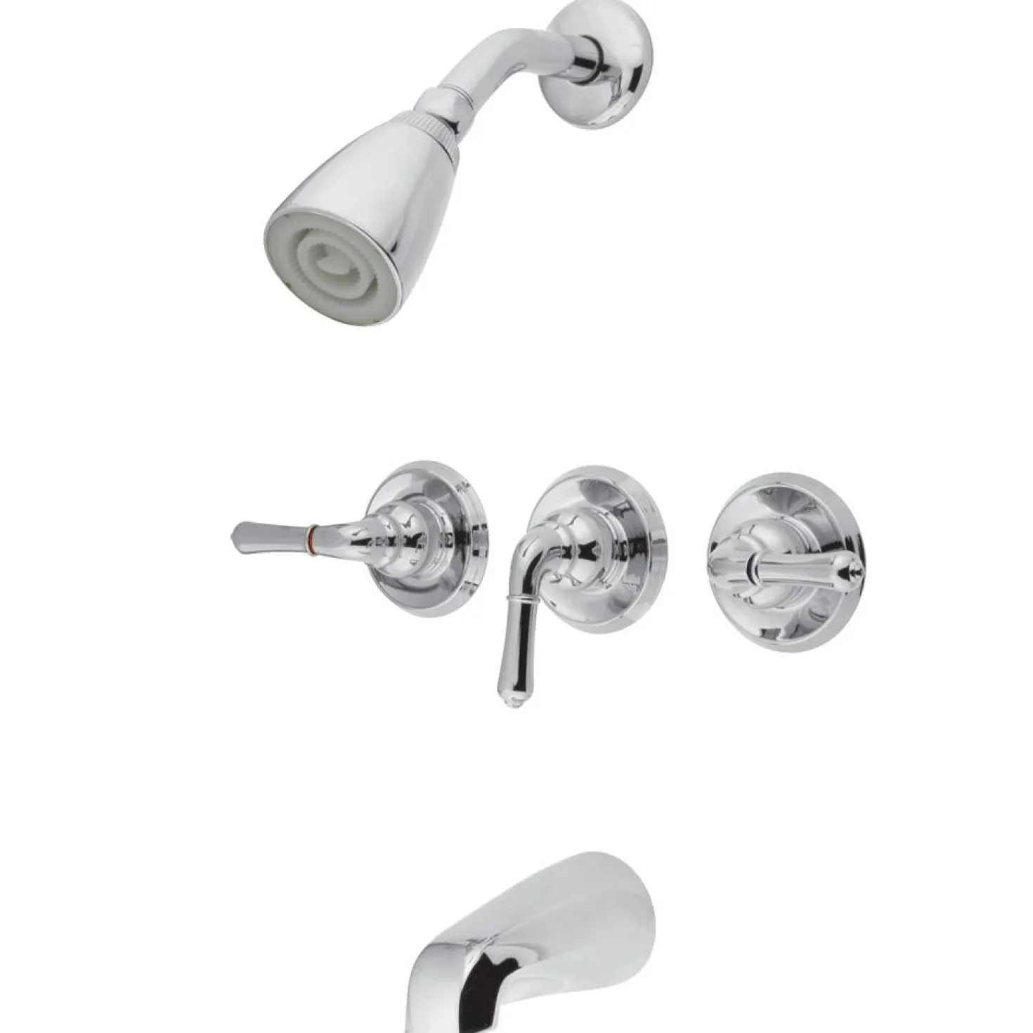 Kingston Brass Magellan Solid Brass Three Handle Tub and Shower Faucet