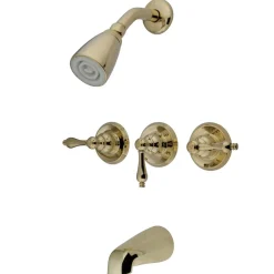 Kingston Brass Magellan Three Handle Tub and Shower Faucet