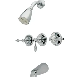 Kingston Brass Magellan Three Handle Tub and Shower Faucet