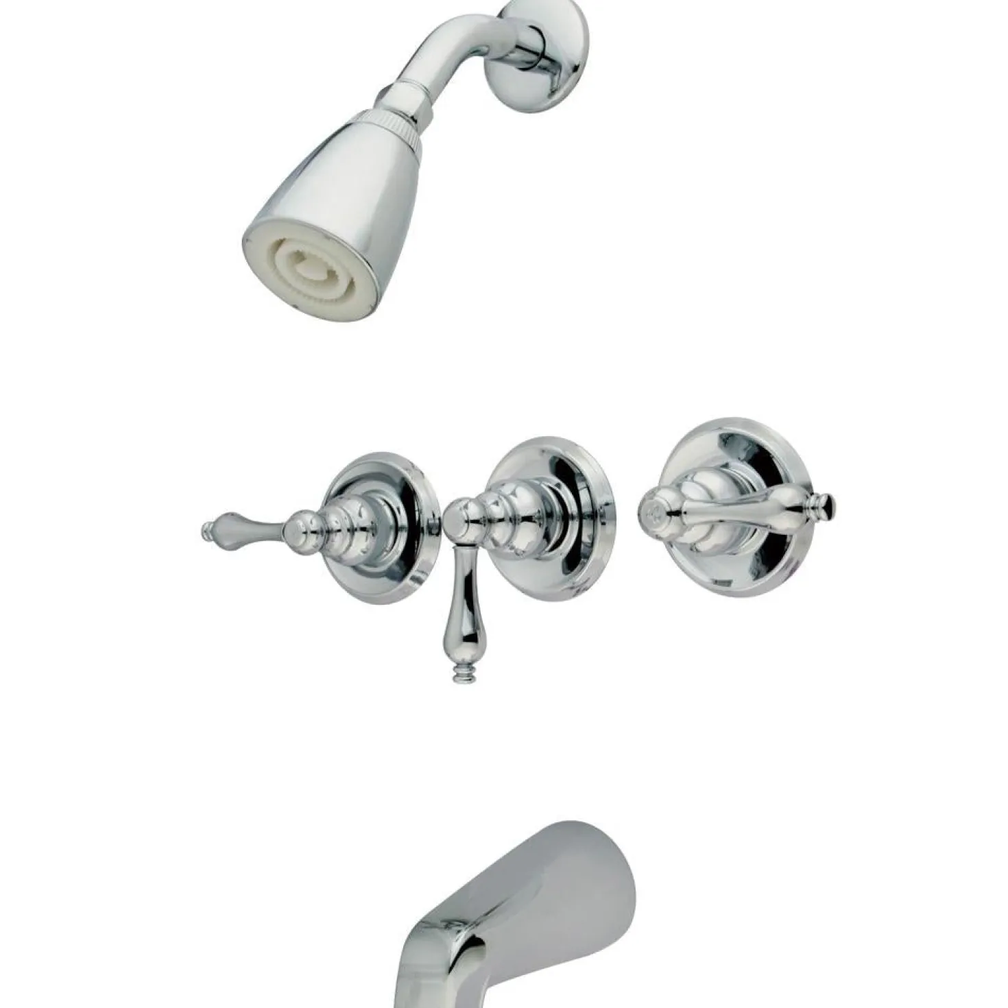 Kingston Brass Magellan Three Handle Tub and Shower Faucet