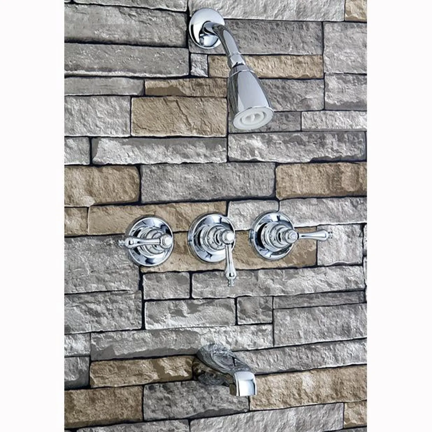 Kingston Brass Magellan Three Handle Tub and Shower Faucet