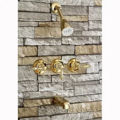 Kingston Brass Magellan Three Handle Tub and Shower Faucet