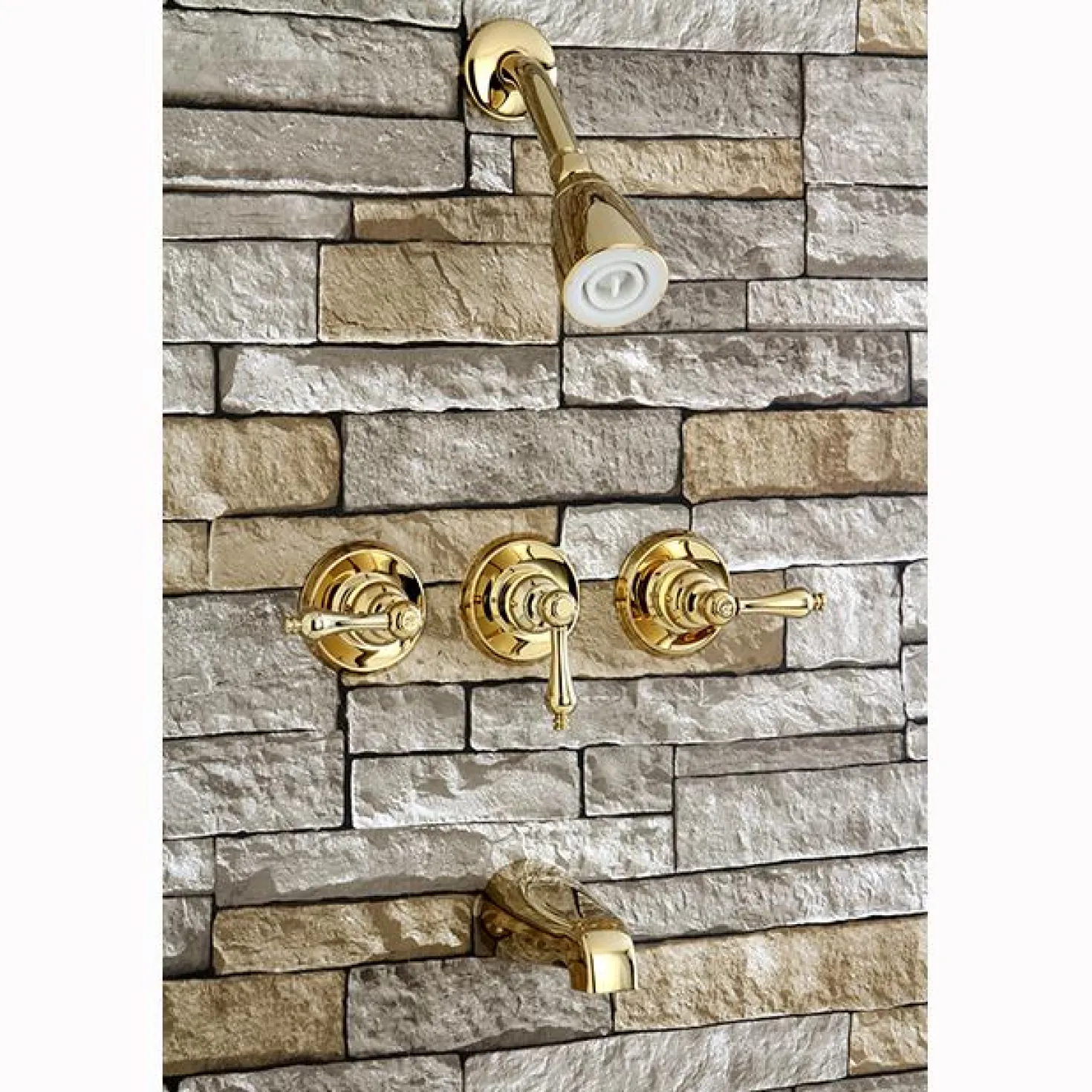 Kingston Brass Magellan Three Handle Tub and Shower Faucet