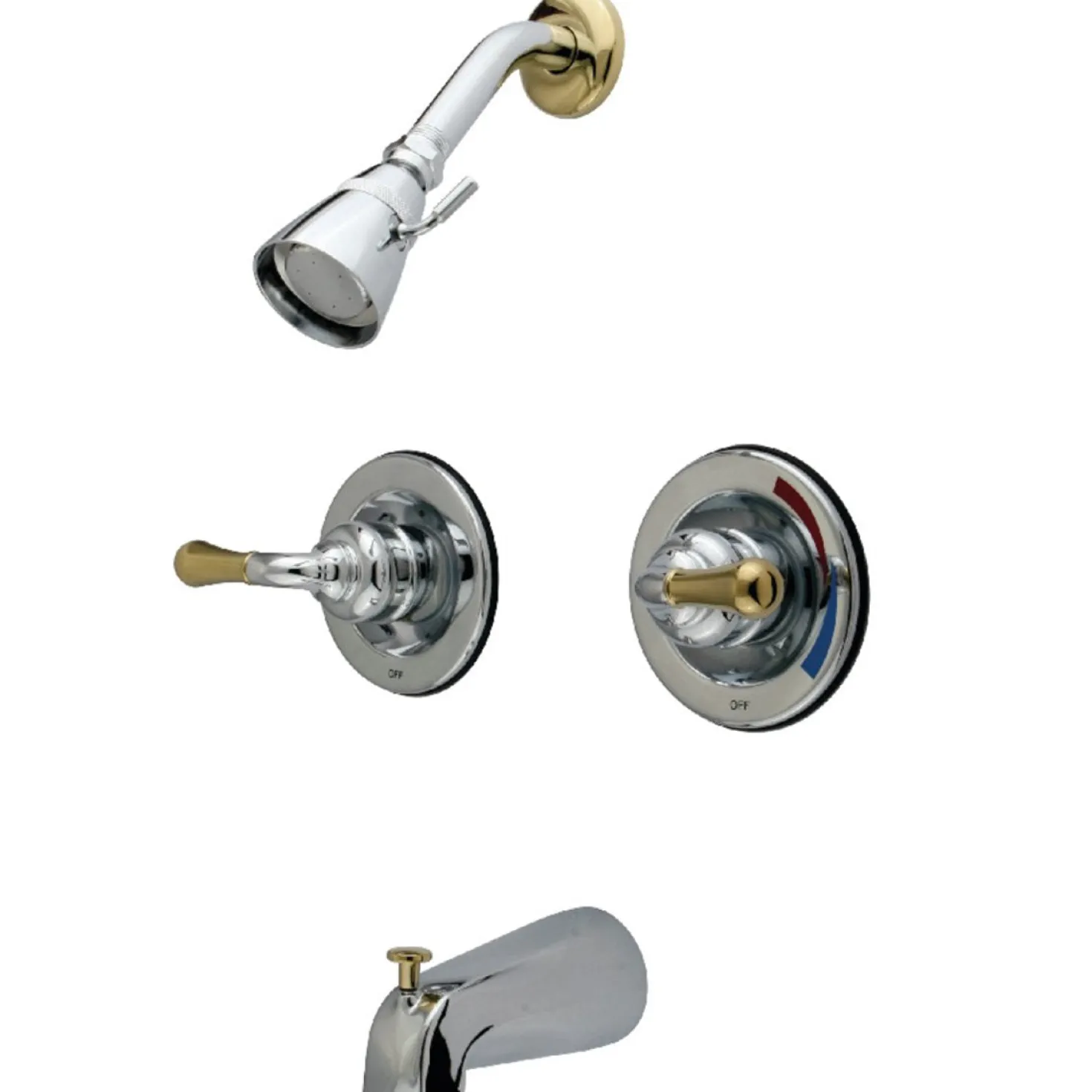 Kingston Brass Magellan Twin Handles Tub and Shower Faucet
