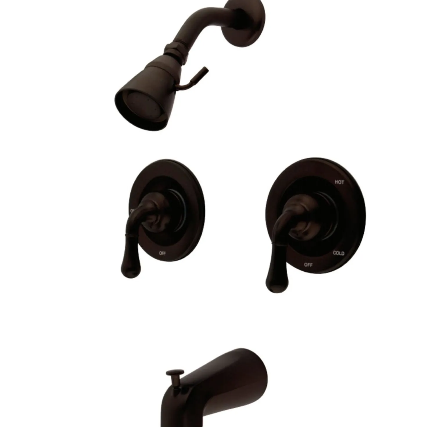 Kingston Brass Magellan Twin Handles Tub and Shower Faucet