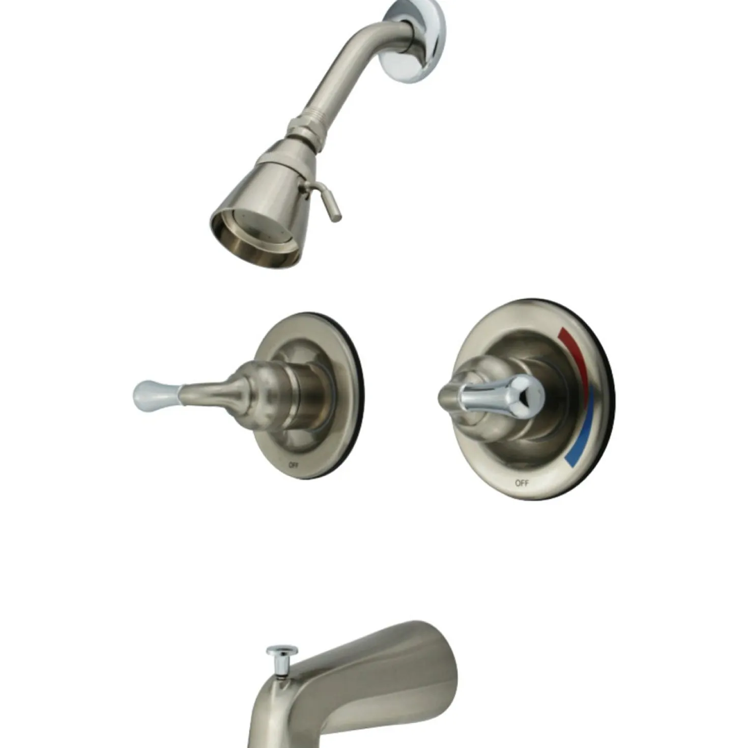 Kingston Brass Magellan Twin Handles Tub and Shower Faucet