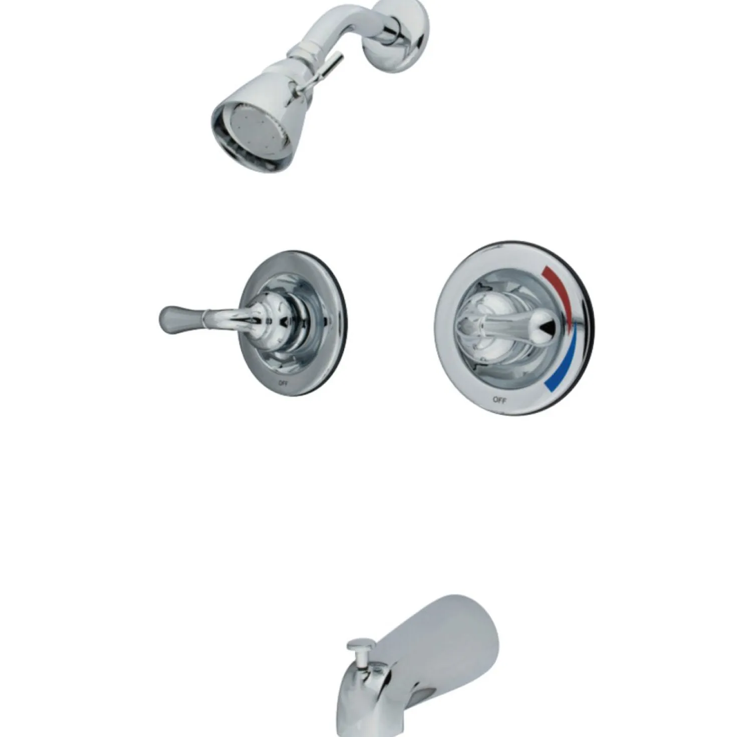 Kingston Brass Magellan Twin Handles Tub and Shower Faucet