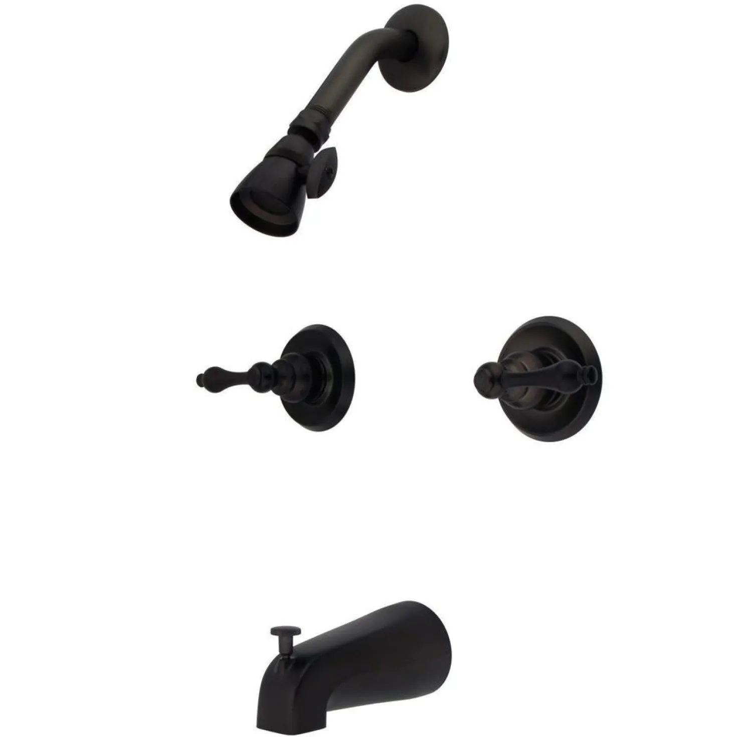 Kingston Brass Magellan Two Handle Tub and Shower Faucet in Oil Rubbed Bronze
