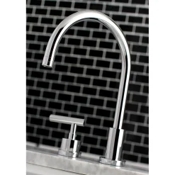 Kingston Brass Manhattan Deck Mount 8-Inch Widespread Bathroom Faucet