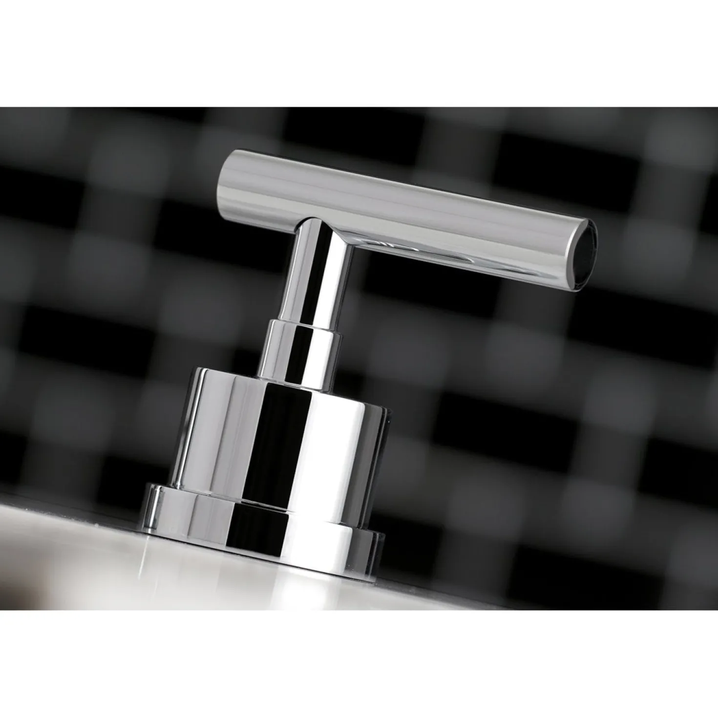 Kingston Brass Manhattan Deck Mount 8-Inch Widespread Bathroom Faucet