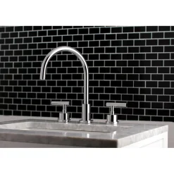 Kingston Brass Manhattan Deck Mount 8-Inch Widespread Bathroom Faucet