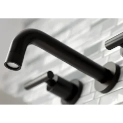 Kingston Brass Manhattan 2-Handle 8-Inch Wall Mount Bathroom Faucet
