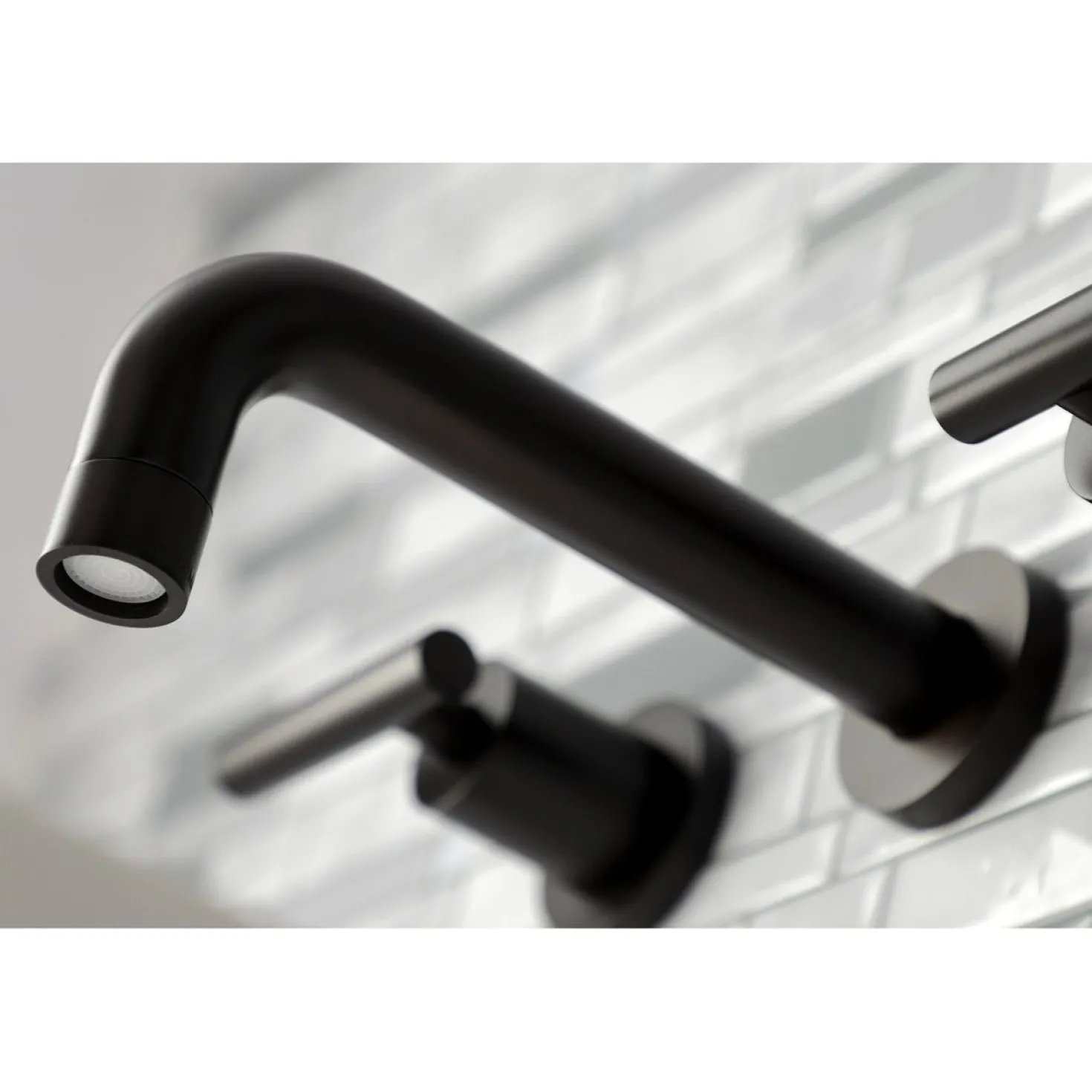 Kingston Brass Manhattan 2-Handle 8-Inch Wall Mount Bathroom Faucet