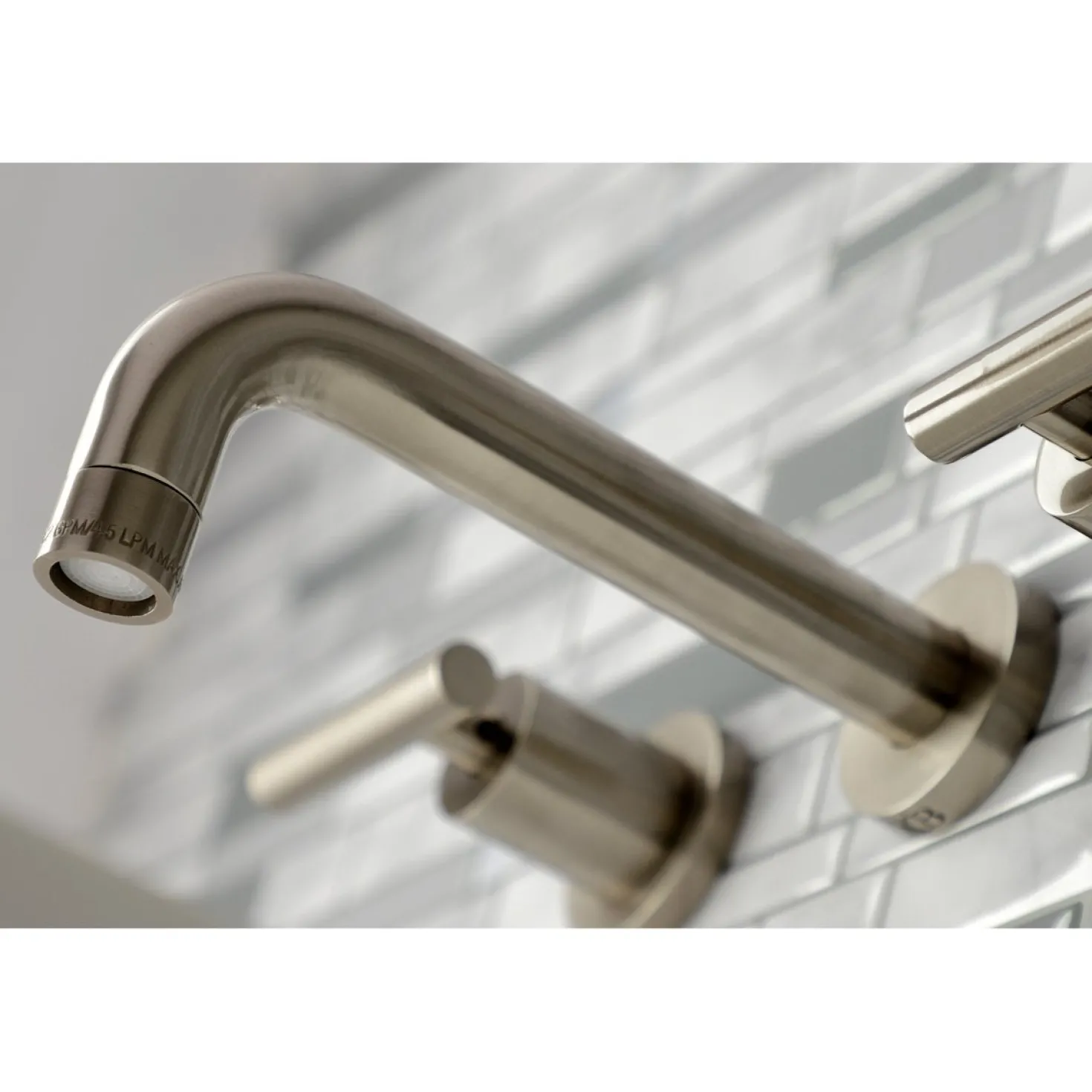 Kingston Brass Manhattan 2-Handle 8-Inch Wall Mount Bathroom Faucet