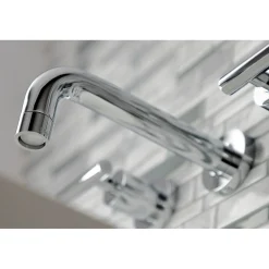 Kingston Brass Manhattan 2-Handle 8-Inch Wall Mount Bathroom Faucet