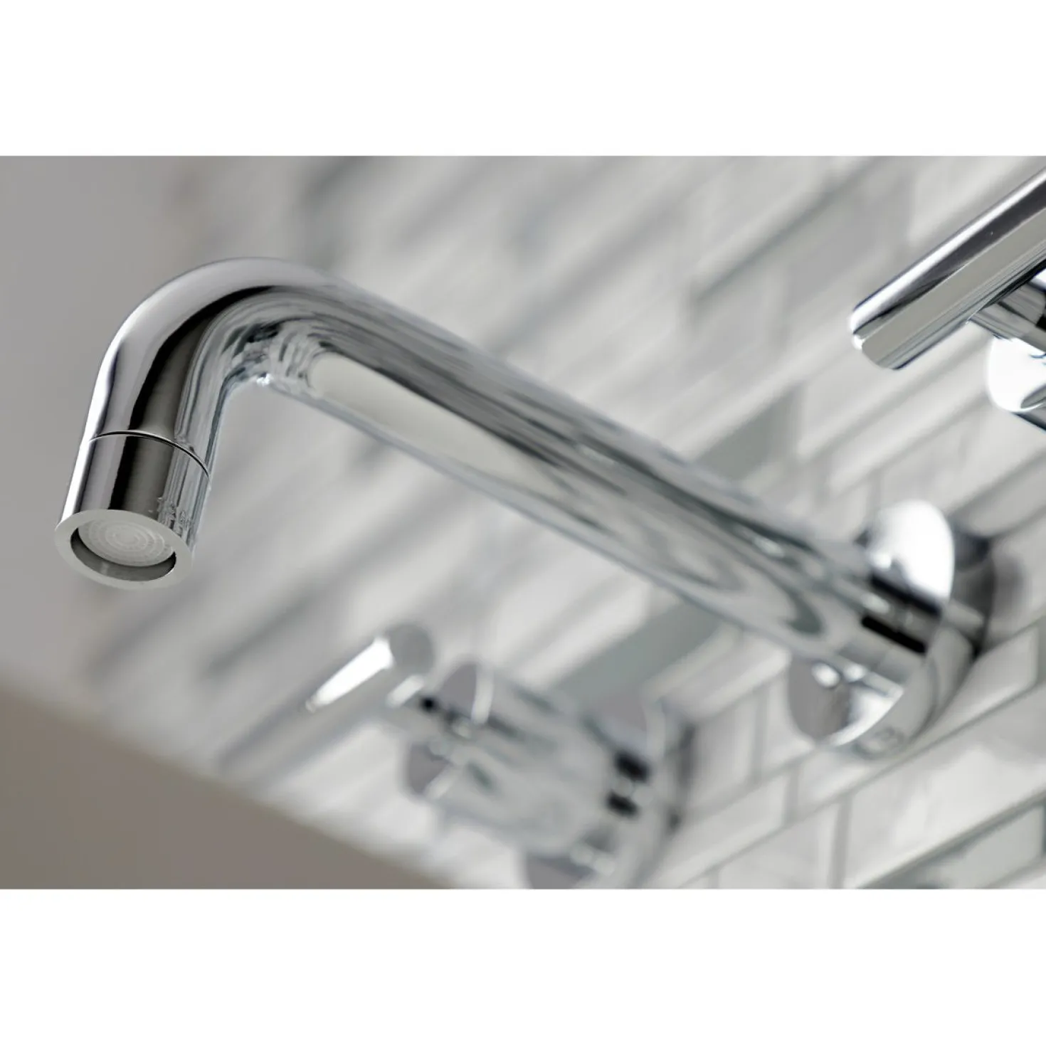 Kingston Brass Manhattan 2-Handle 8-Inch Wall Mount Bathroom Faucet