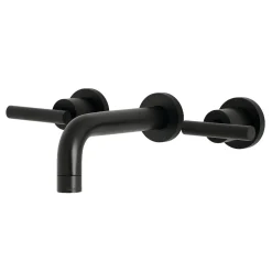 Kingston Brass Manhattan 2-Handle 8-Inch Wall Mount Bathroom Faucet