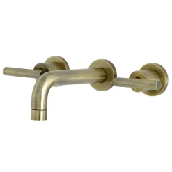 Kingston Brass Manhattan 2-Handle 8-Inch Wall Mount Bathroom Faucet