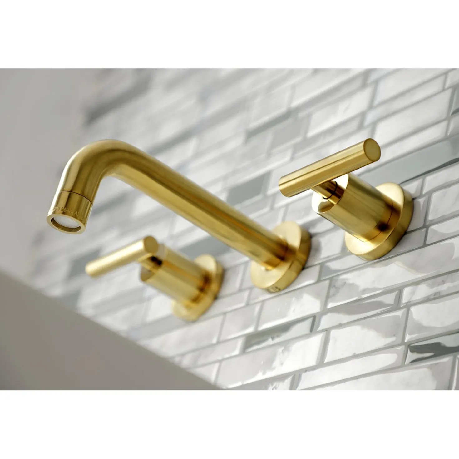 Kingston Brass Manhattan 2-Handle 8-Inch Wall Mount Bathroom Faucet