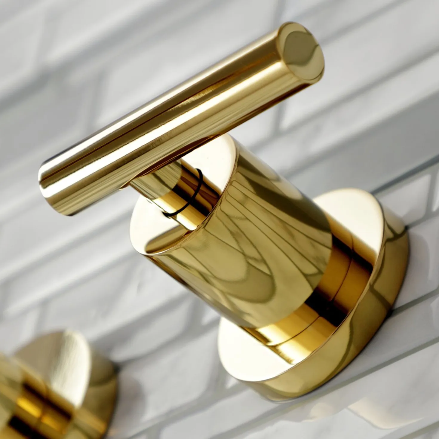 Kingston Brass Manhattan 2-Handle 8-Inch Wall Mount Bathroom Faucet