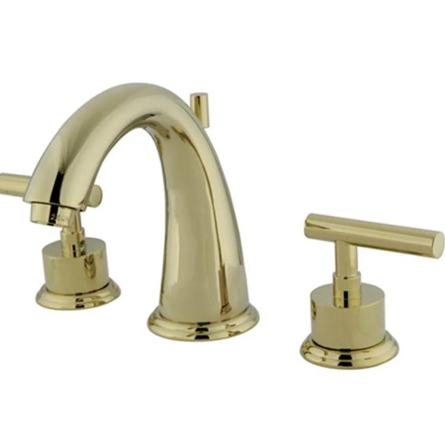 Kingston Brass Manhattan Two Handle 8" to 16" Widespread Lavatory Faucet with Brass Pop-up