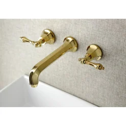 Kingston Brass Metropolitan 2-Handle Wall Mount Bathroom Faucet