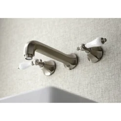 Kingston Brass Metropolitan Two-Handle Wall Mount Bathroom Faucet