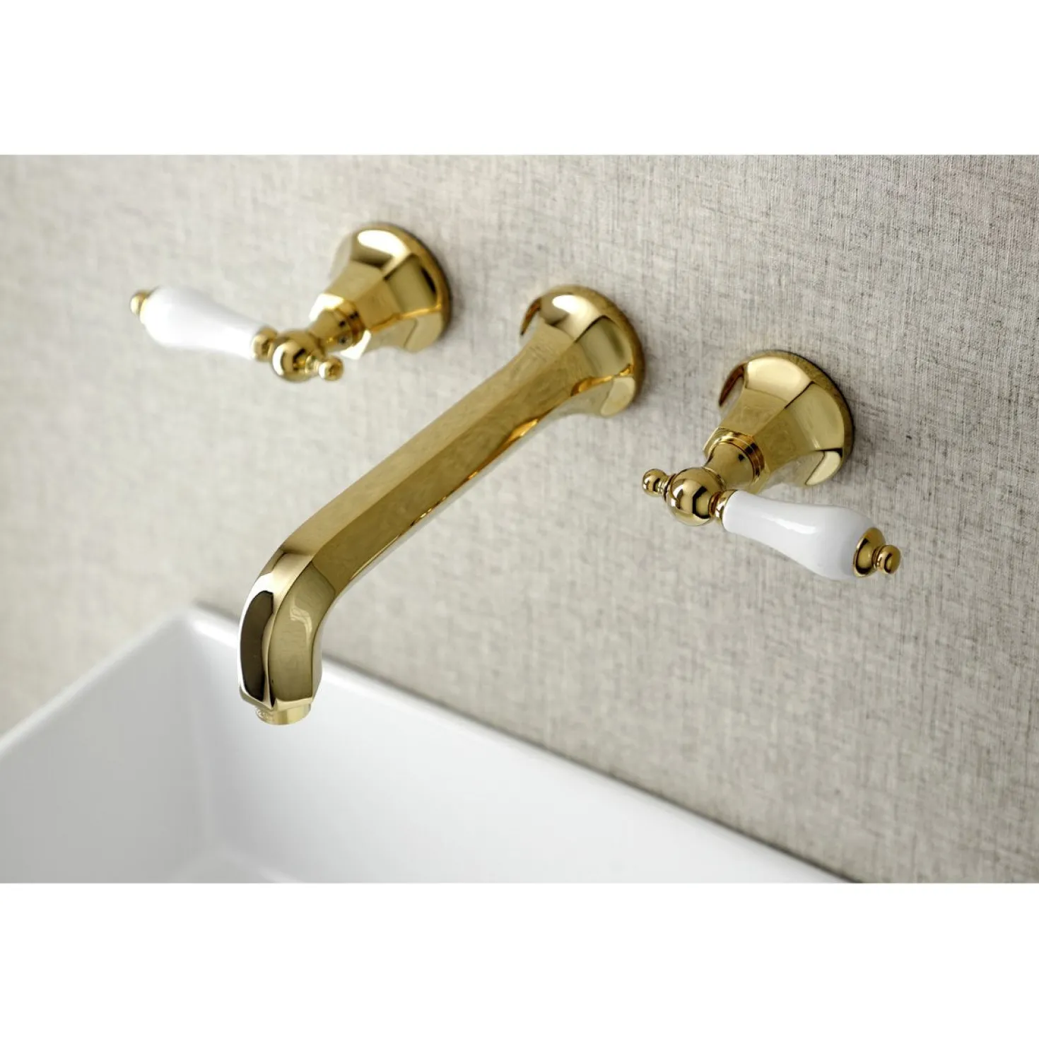 Kingston Brass Metropolitan Two-Handle Wall Mount Bathroom Faucet