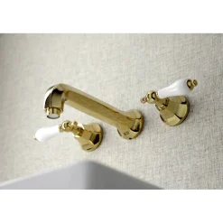 Kingston Brass Metropolitan Two-Handle Wall Mount Bathroom Faucet