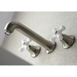 Kingston Brass Metropolitan Wall Mount 2-Handle Bathroom Faucet