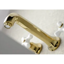 Kingston Brass Metropolitan Wall Mount 2-Handle Bathroom Faucet