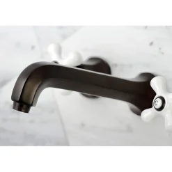 Kingston Brass Metropolitan Wall Mount 2-Handle Bathroom Faucet