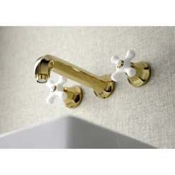 Kingston Brass Metropolitan Wall Mount 2-Handle Bathroom Faucet