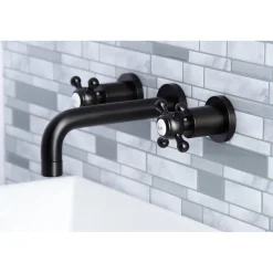 Kingston Brass Metropolitan 2-Handle 8-Inch Wall Mount Bathroom Faucet