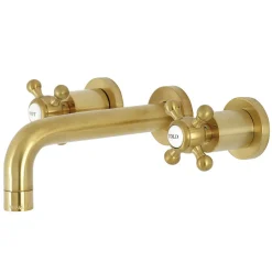 Kingston Brass Metropolitan 2-Handle 8-Inch Wall Mount Bathroom Faucet