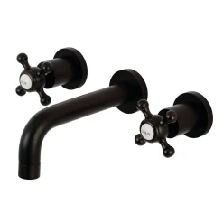 Kingston Brass Metropolitan 2-Handle 8-Inch Wall Mount Bathroom Faucet