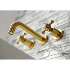 Kingston Brass Metropolitan 2-Handle 8-Inch Wall Mount Bathroom Faucet