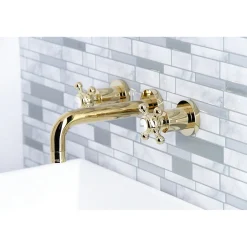 Kingston Brass Metropolitan 2-Handle 8-Inch Wall Mount Bathroom Faucet