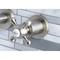 Kingston Brass Metropolitan 2-Handle 8-Inch Wall Mount Bathroom Faucet
