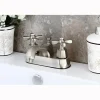 Kingston Brass Metropolitan Two Handle 4" Centerset Lavatory Faucet with Brass Metropolitan Pop-up