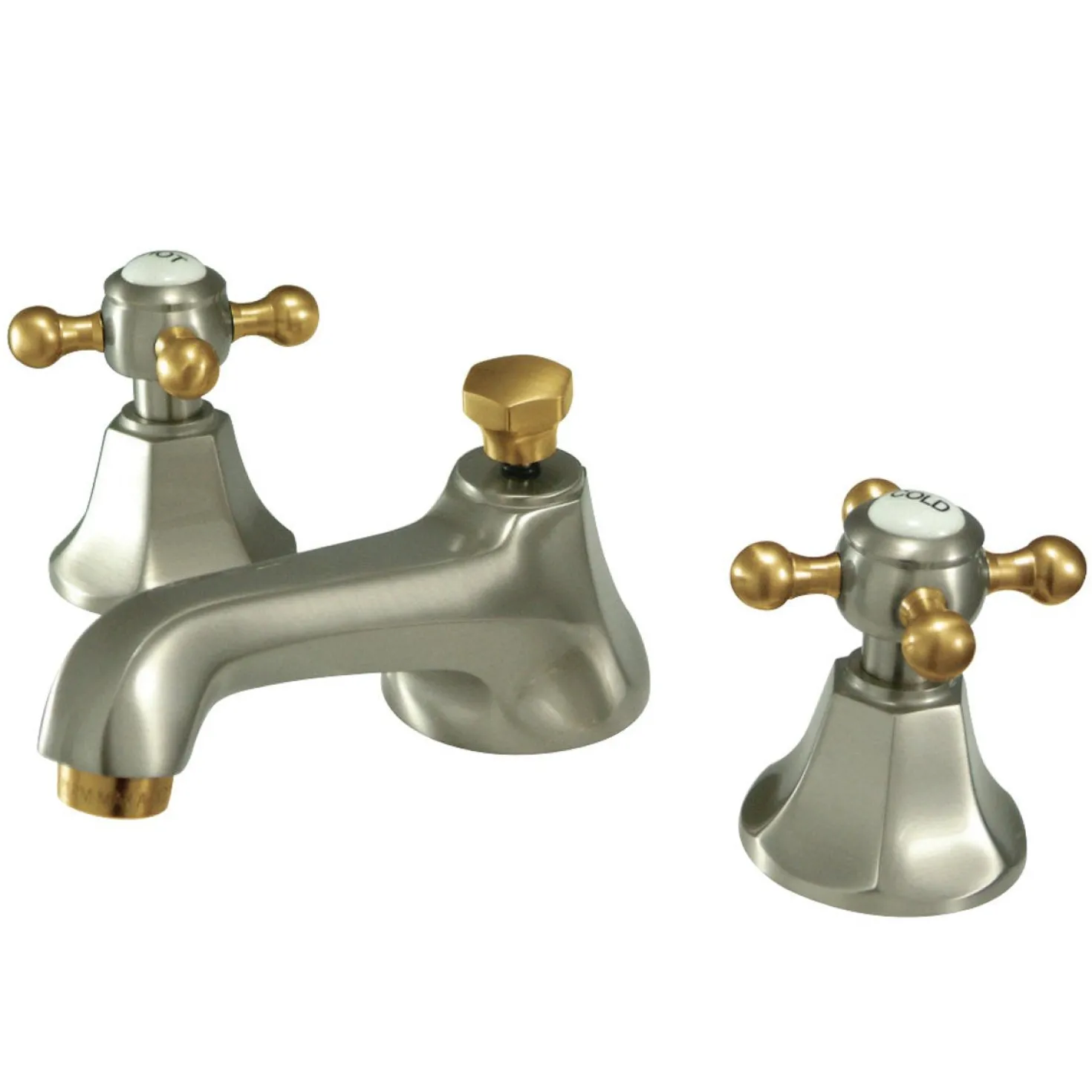 Kingston Brass Metropolitan Deck Mount 8" Widespread Bathroom Faucet