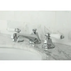 Kingston Brass Metropolitan 8-Inch Widespread Deck Mount Bathroom Faucet