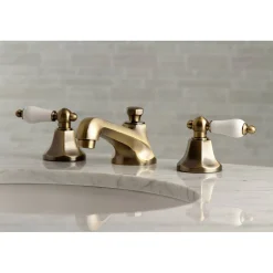 Kingston Brass Metropolitan 8-Inch Widespread Deck Mount Bathroom Faucet