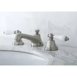 Kingston Brass Metropolitan 8-Inch Widespread Deck Mount Bathroom Faucet