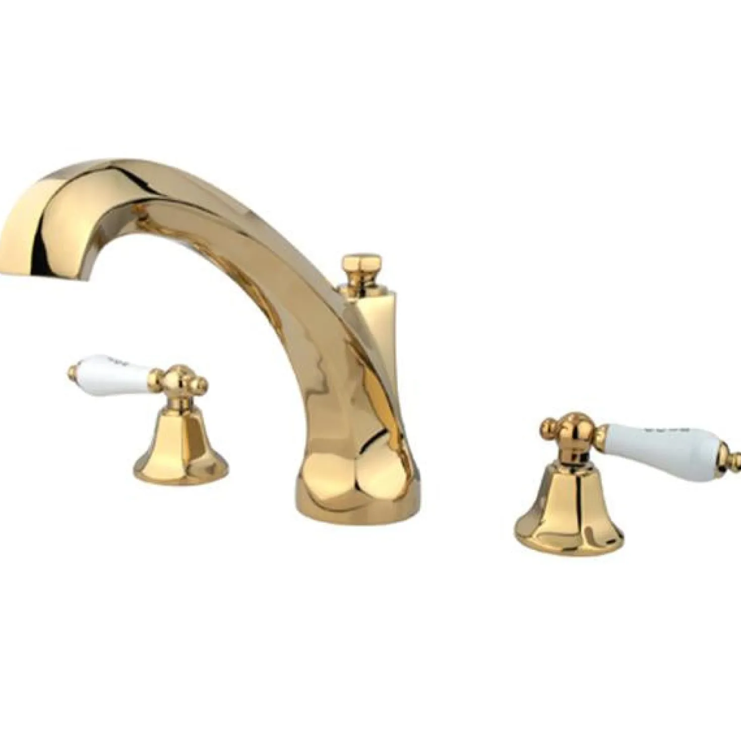 Kingston Brass Metropolitan Roman Tub Filler with Porcelain Lever Handles