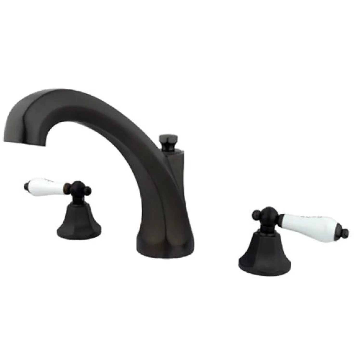 Kingston Brass Metropolitan Roman Tub Filler with Porcelain Lever Handles
