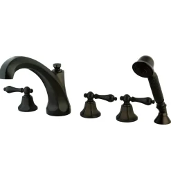 Kingston Brass Metropolitan Roman Tub Filler with Hand Shower