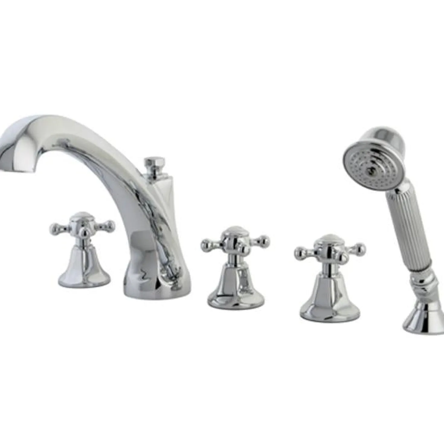 Kingston Brass Metropolitan Roman Tub Filler with Hand Shower in Polished Chrome